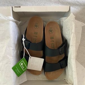 NWT Birkenstock Papillio Arizona Platform Sandal sz 38 Black